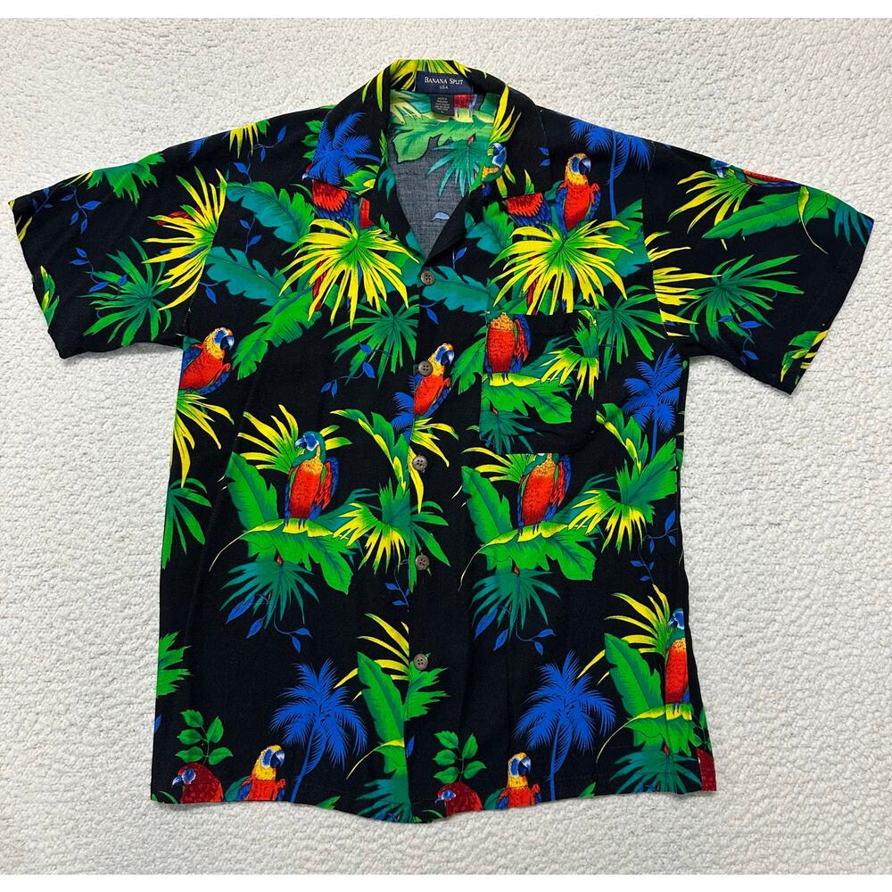 Banana Split Mens Short Sleeve Hawaiian Shirt Large